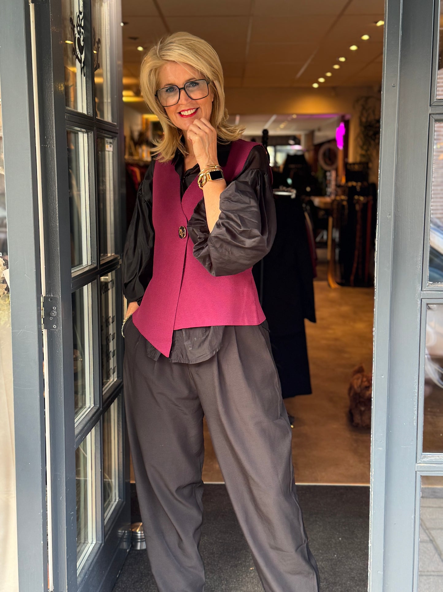 Gillet Button/ Bordeaux