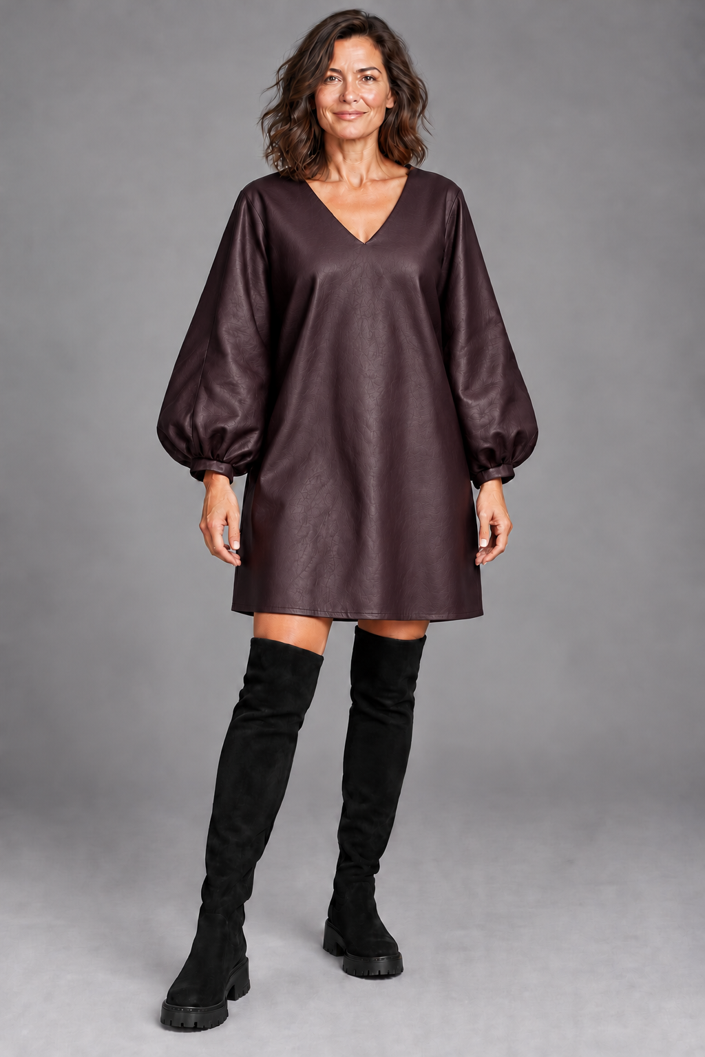 Jurk FI / aubergine