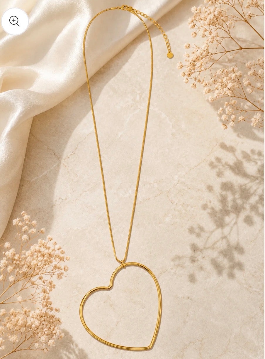 Ketting Hart /65cm lengte