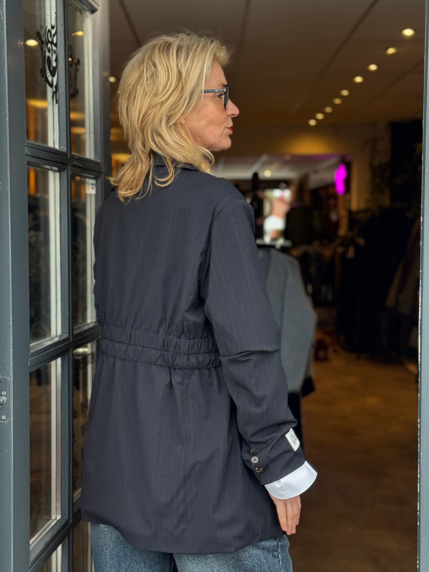 Blazer Pinstripe / D Blauw