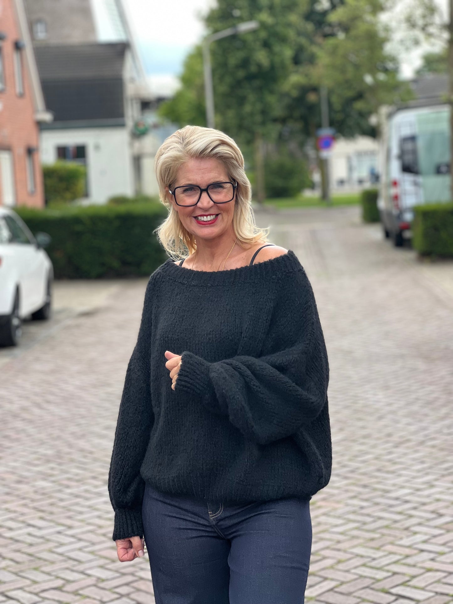 Soft Knitt Trui / Zwart