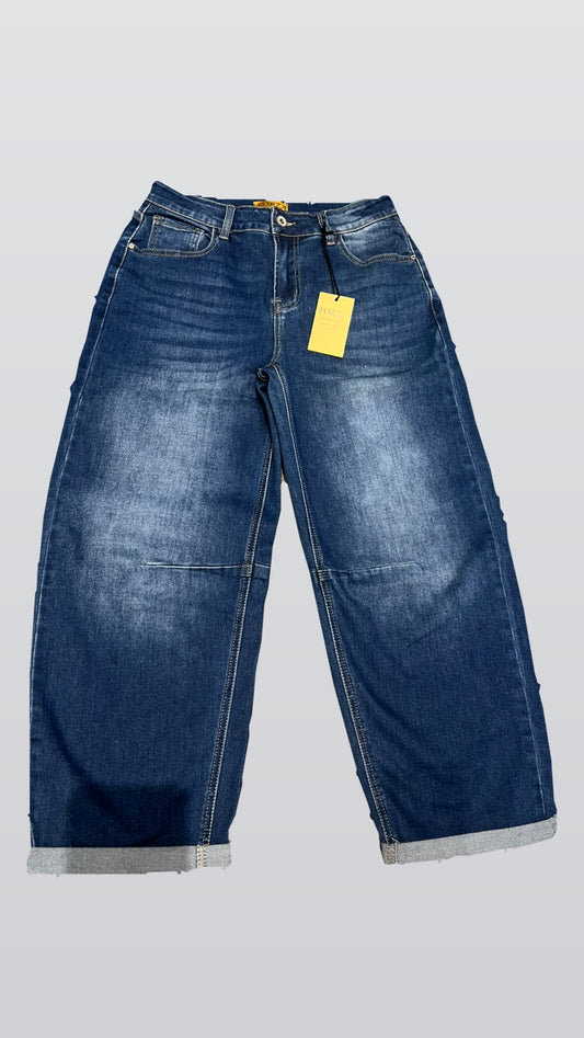 Jeans Nora Barrel/ Blauw