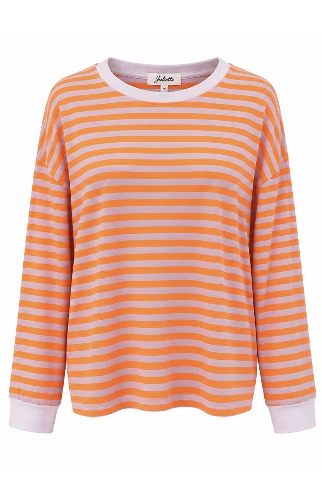Sweater Stripe/ lila Orange