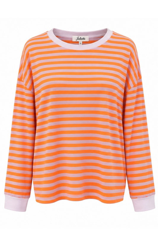 Sweater Stripe/ lila Orange
