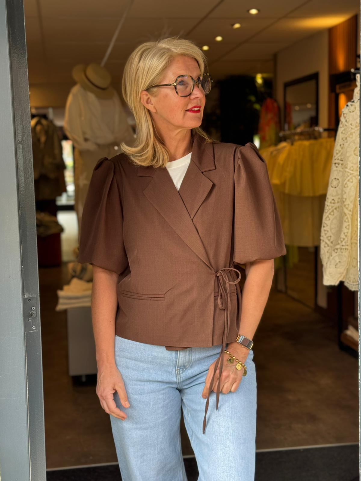 Blazer overslag/ Bruin