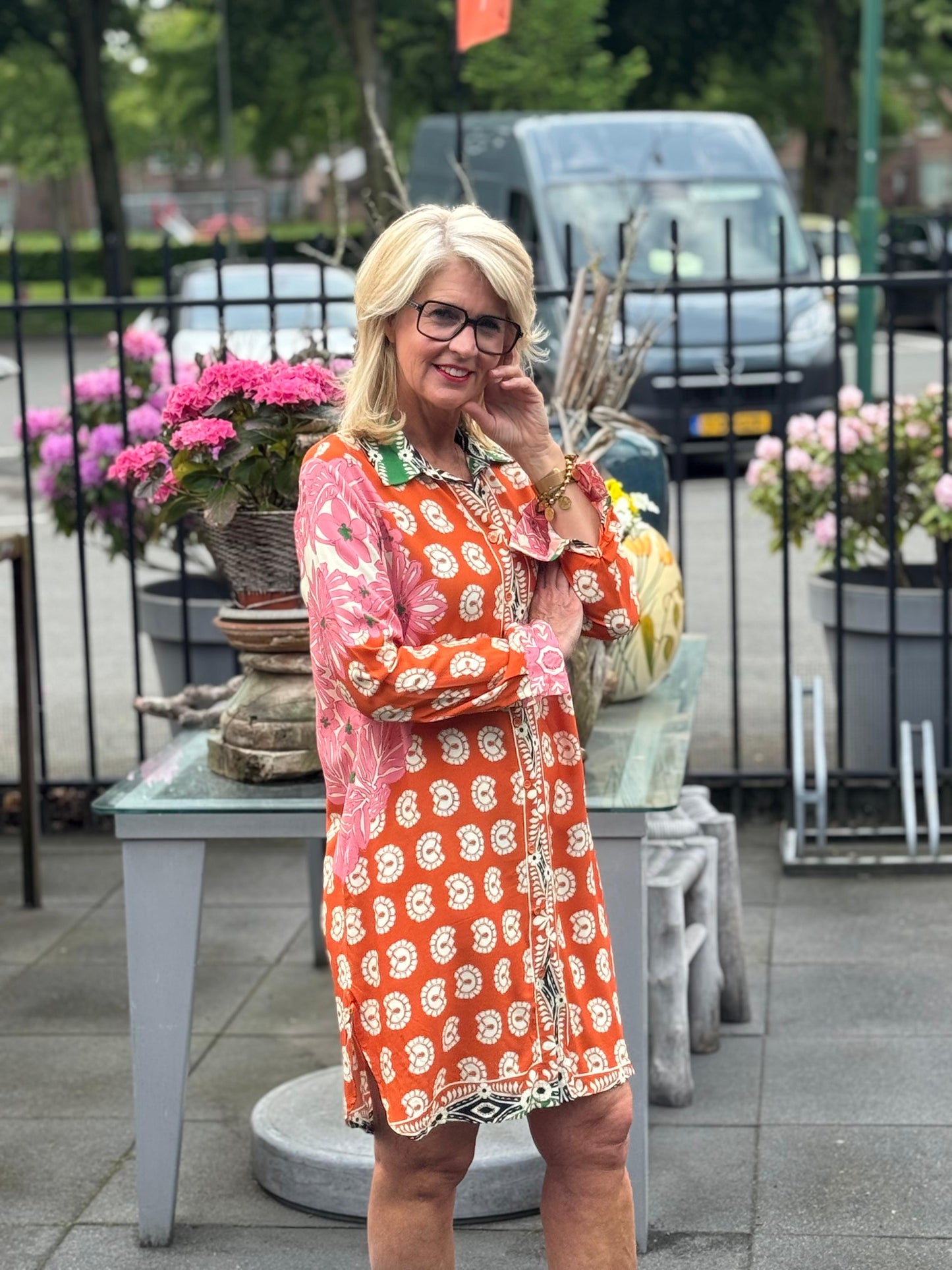 Jurk Coral/ midi