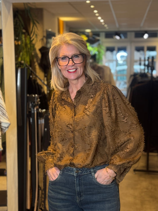 Blouse Azzurro/ Bruin