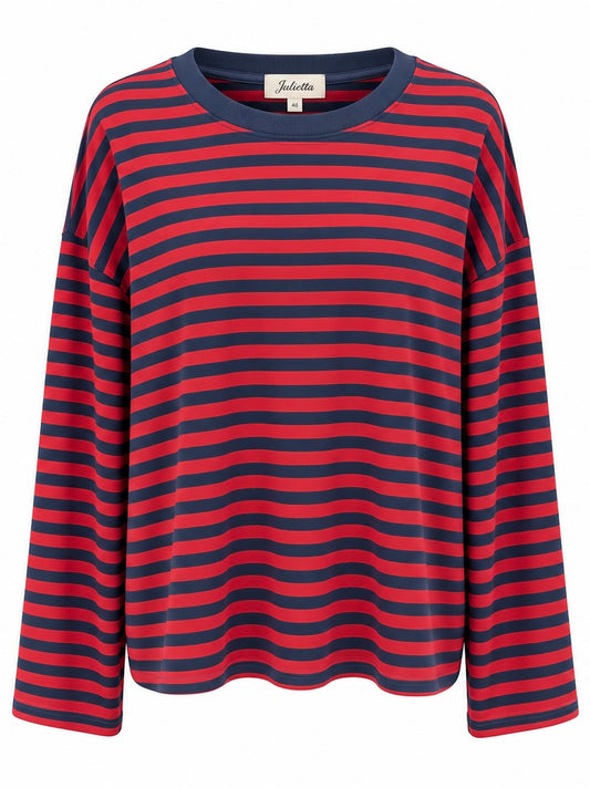 Sweater Stripe/ DBlauwRood