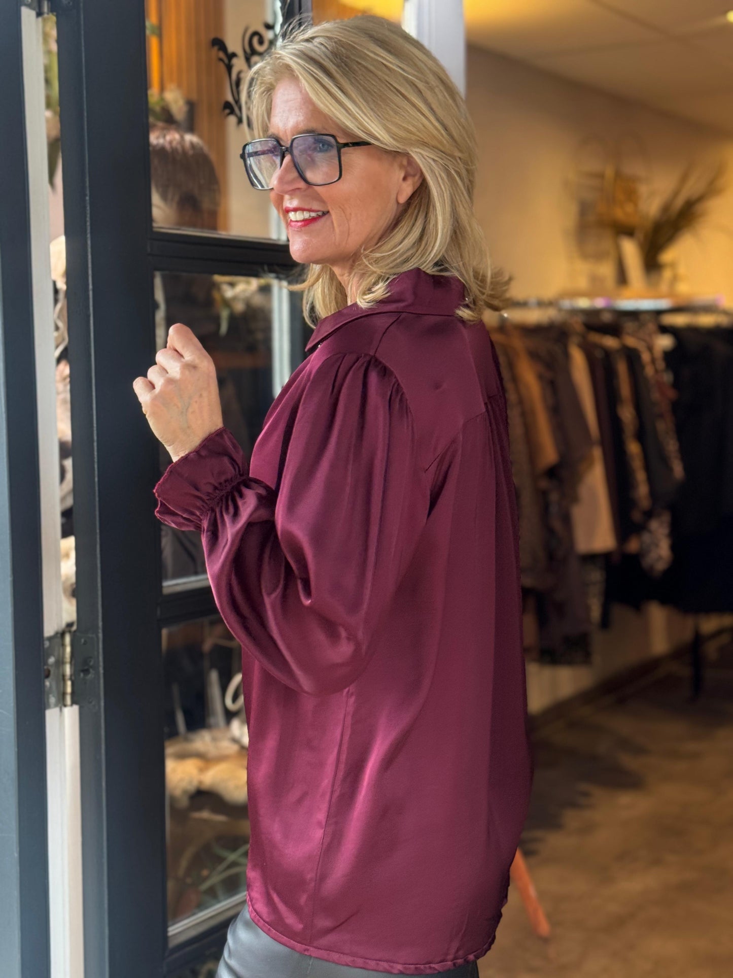 Blouse Soft Glow/ Aubergine