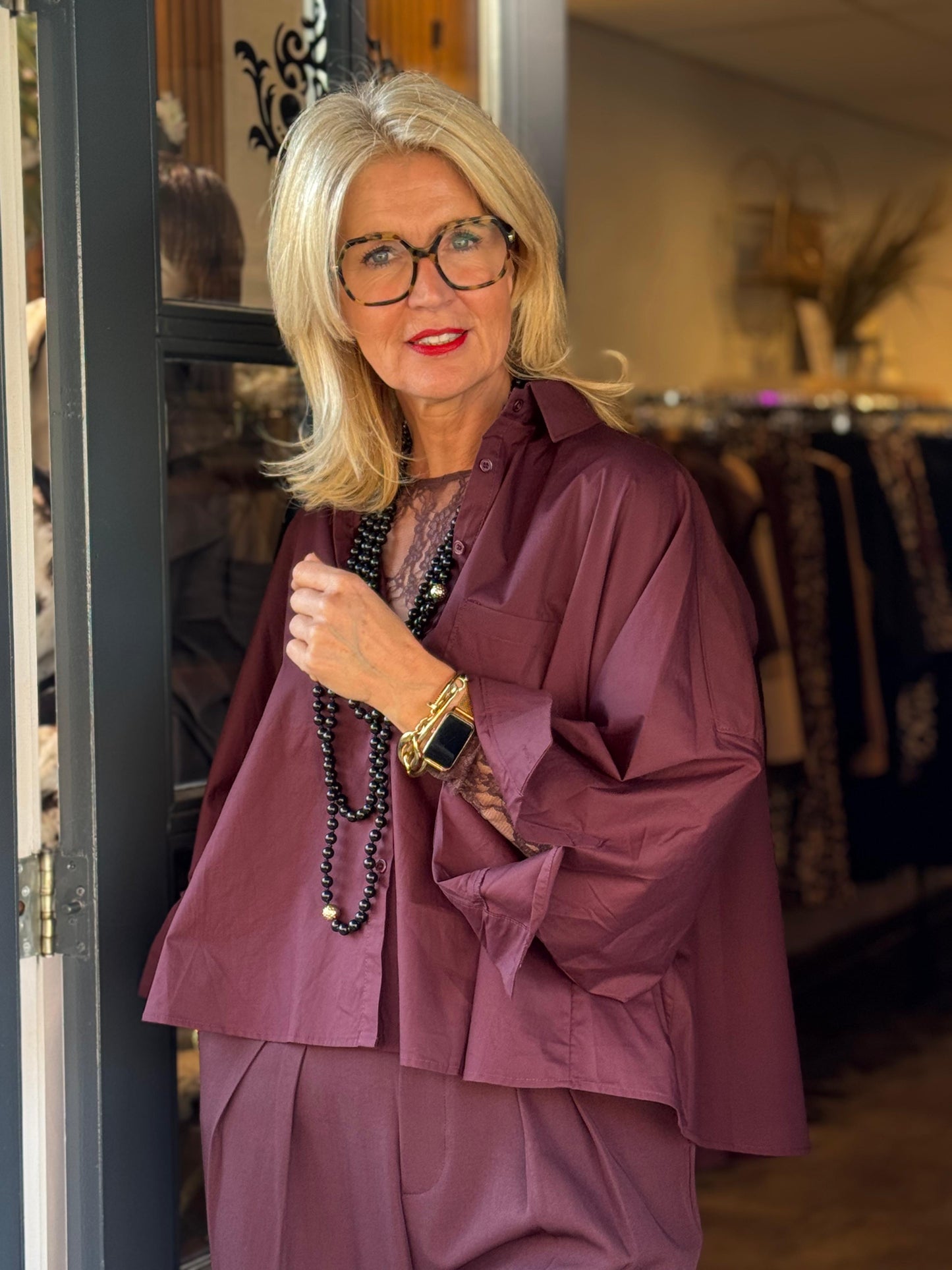 Blouse Aire/ Aubergine