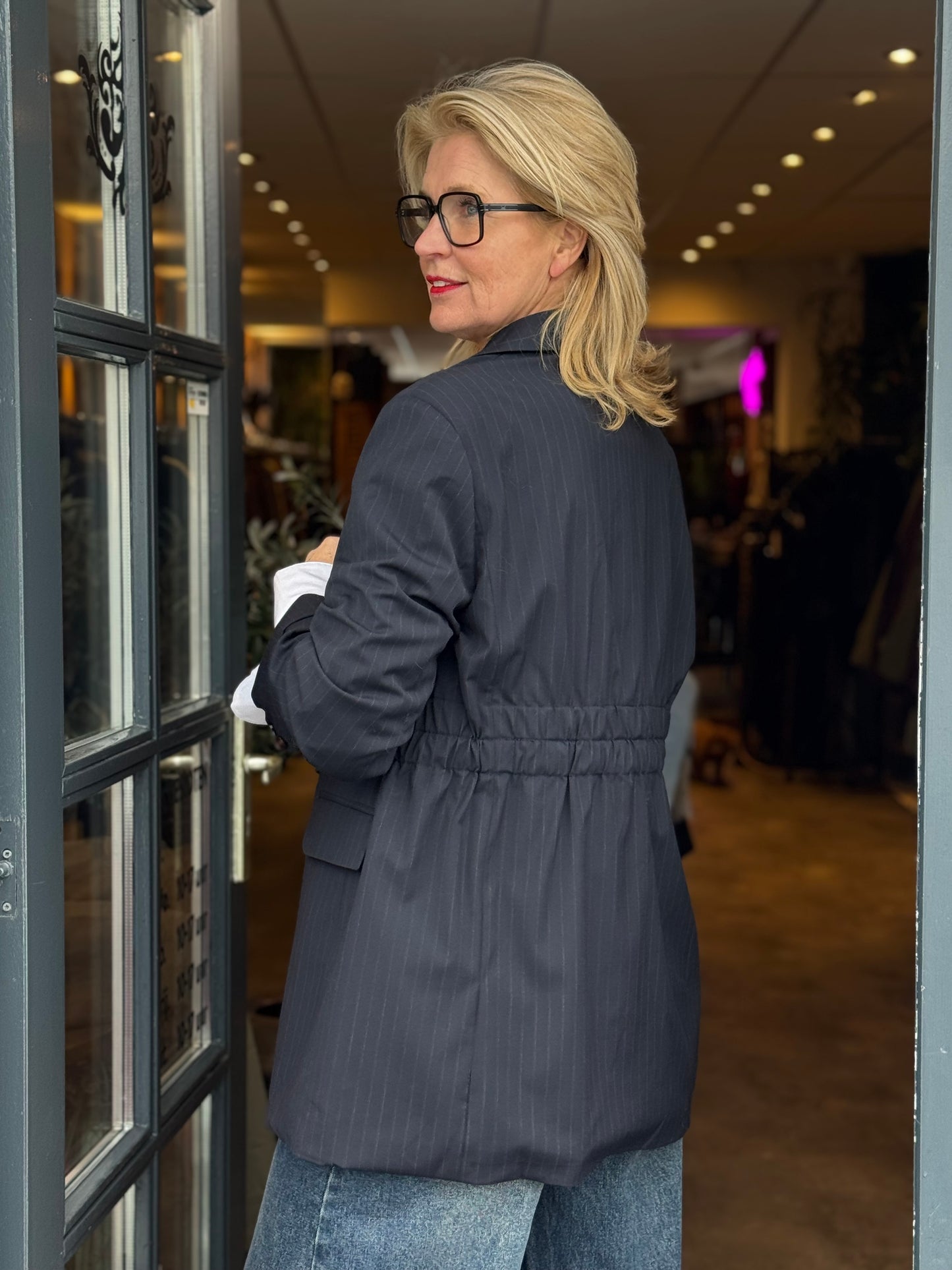 Blazer Pinstripe / D Blauw