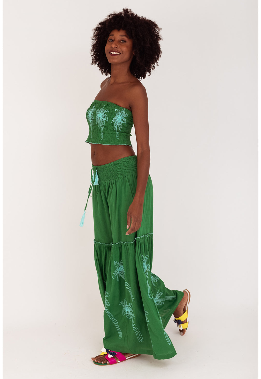 Strapless Top Palm | Green