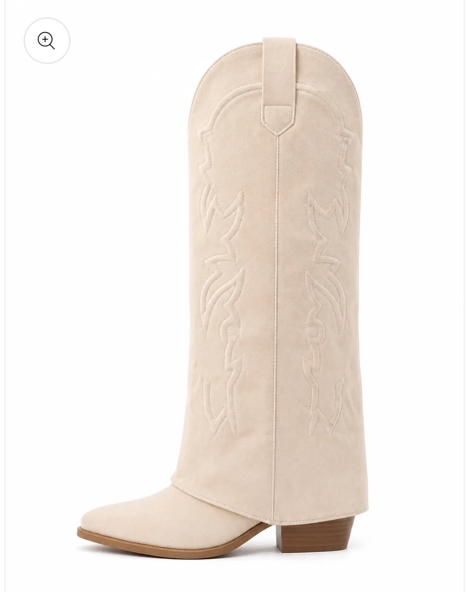 Western boots/ crème