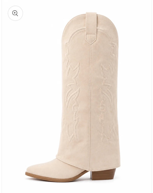 Western boots/ crème