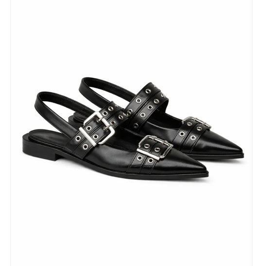 Slingback/ zwart