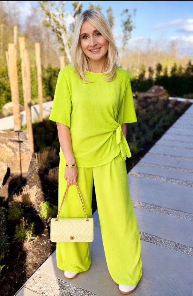 2-Delig set Azzuro/ Lime