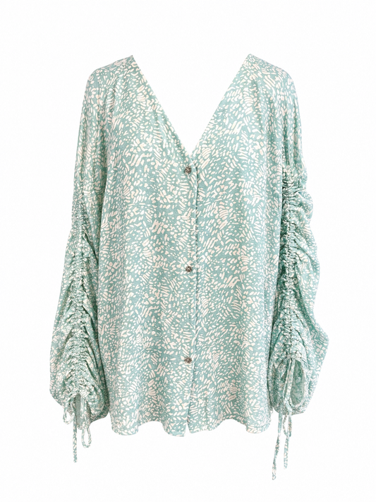 Blouse Mint print
