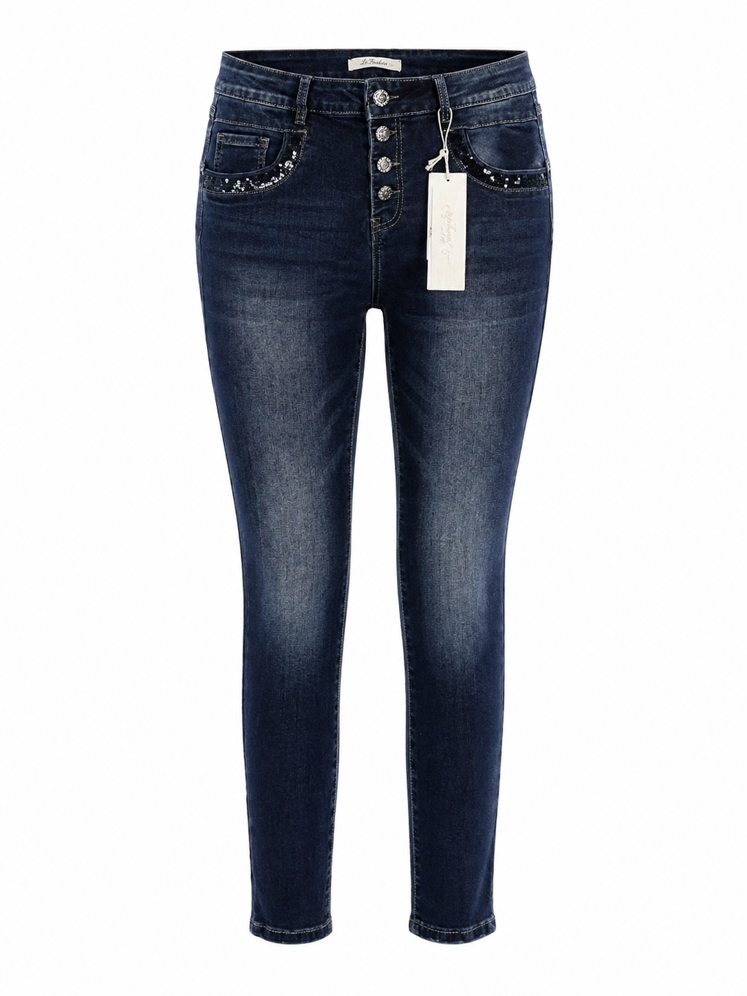 Jeans knoopsluiting