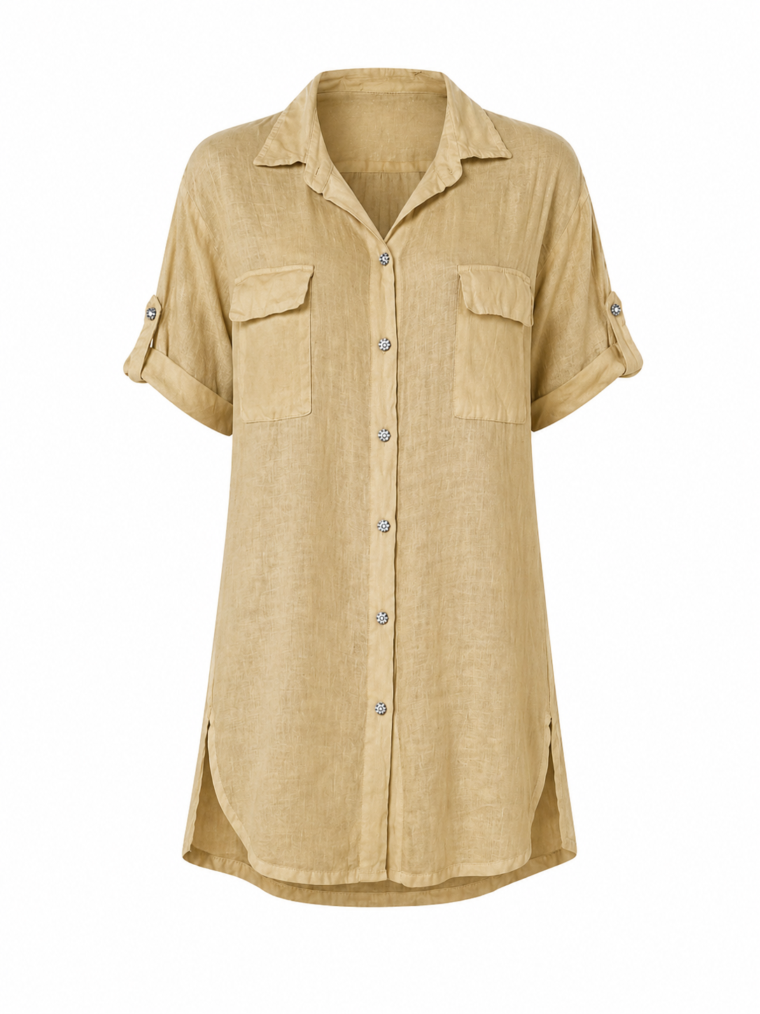 Blouse Nice/ linnen khaki