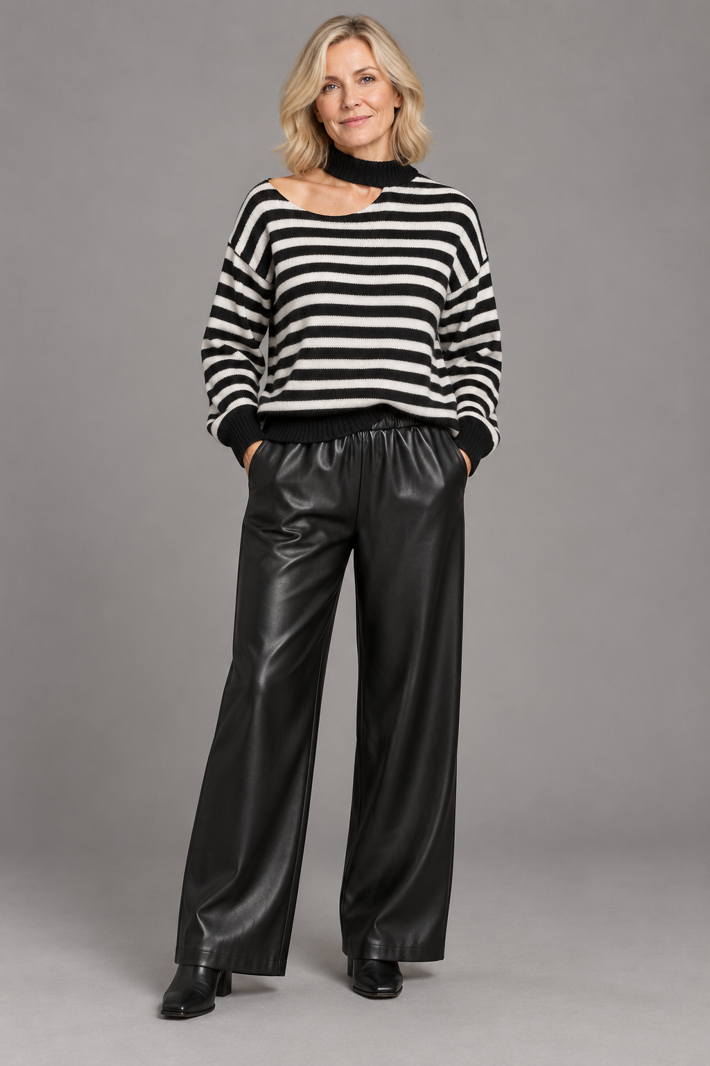 Broek PU/ zwart
