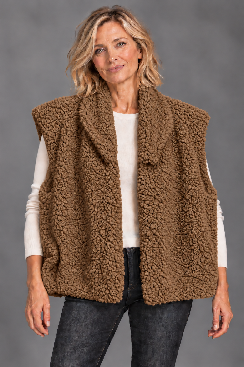 Gilet Teddy/ Beige