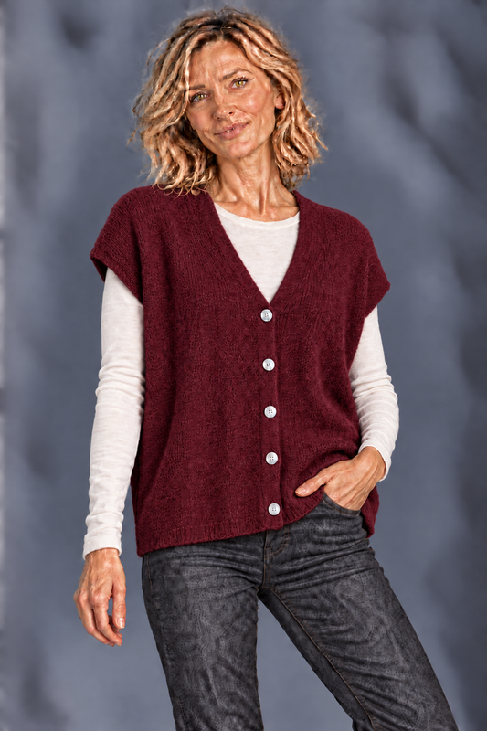 Mouwloos Vest/ Bordeaux