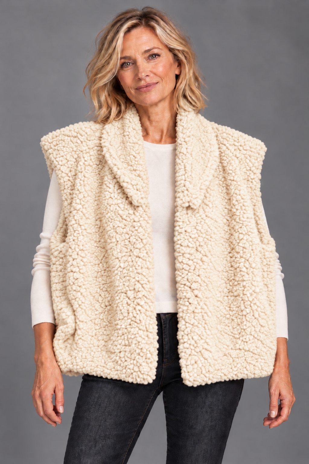 Gilet Teddy / crème