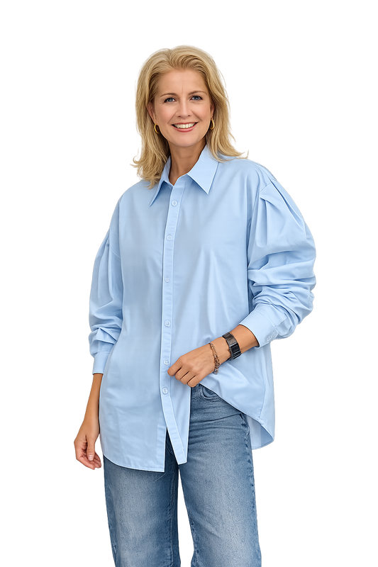 Blouse Puff/ Licht blauw