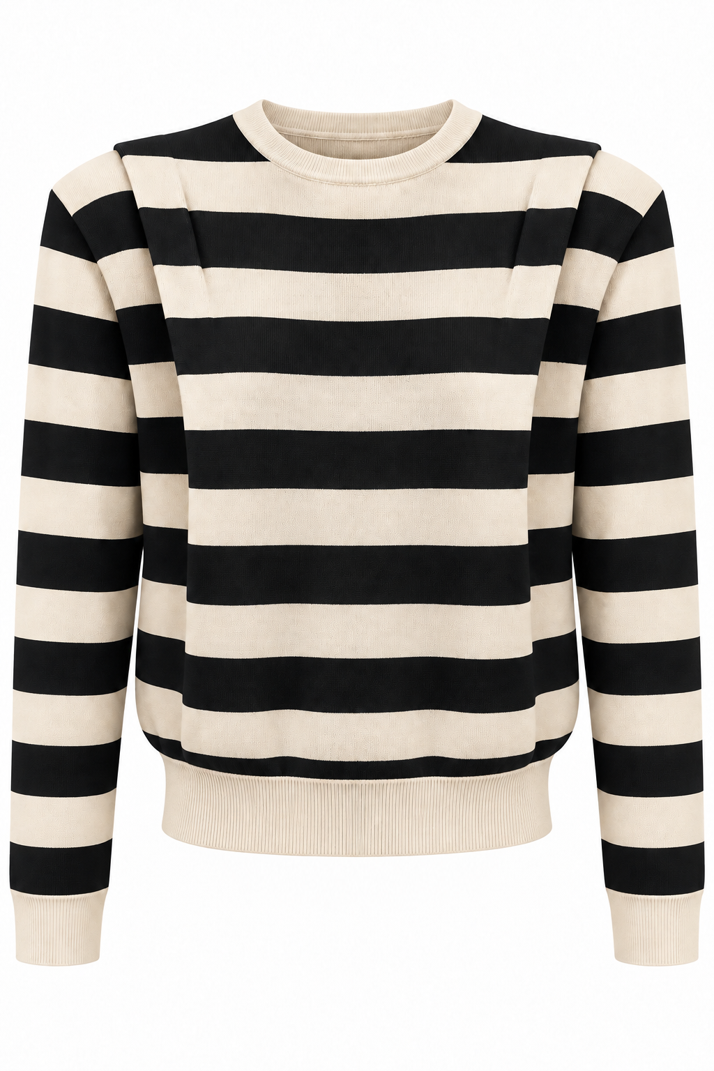 Trui Stripe / creme-zwart