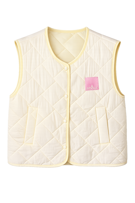 Gilet Amour/ zacht geel