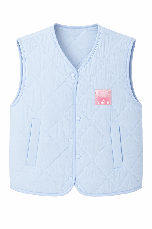 Gilet Amour/ licht blauw