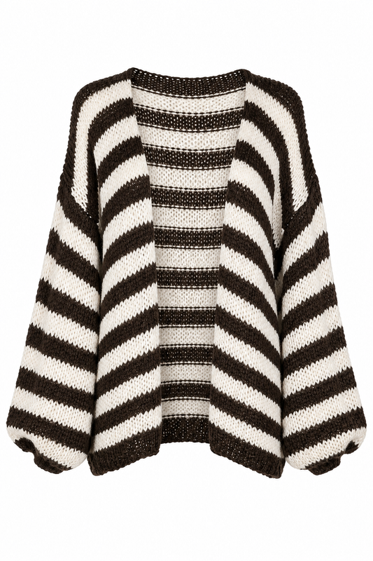 Vest Soft Stripe/ bruin