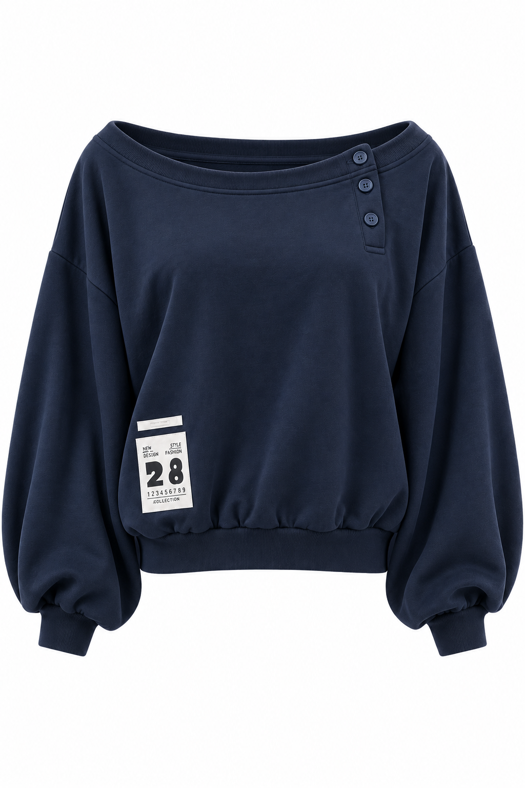 Sweater 28 offshoulder/ Blauw