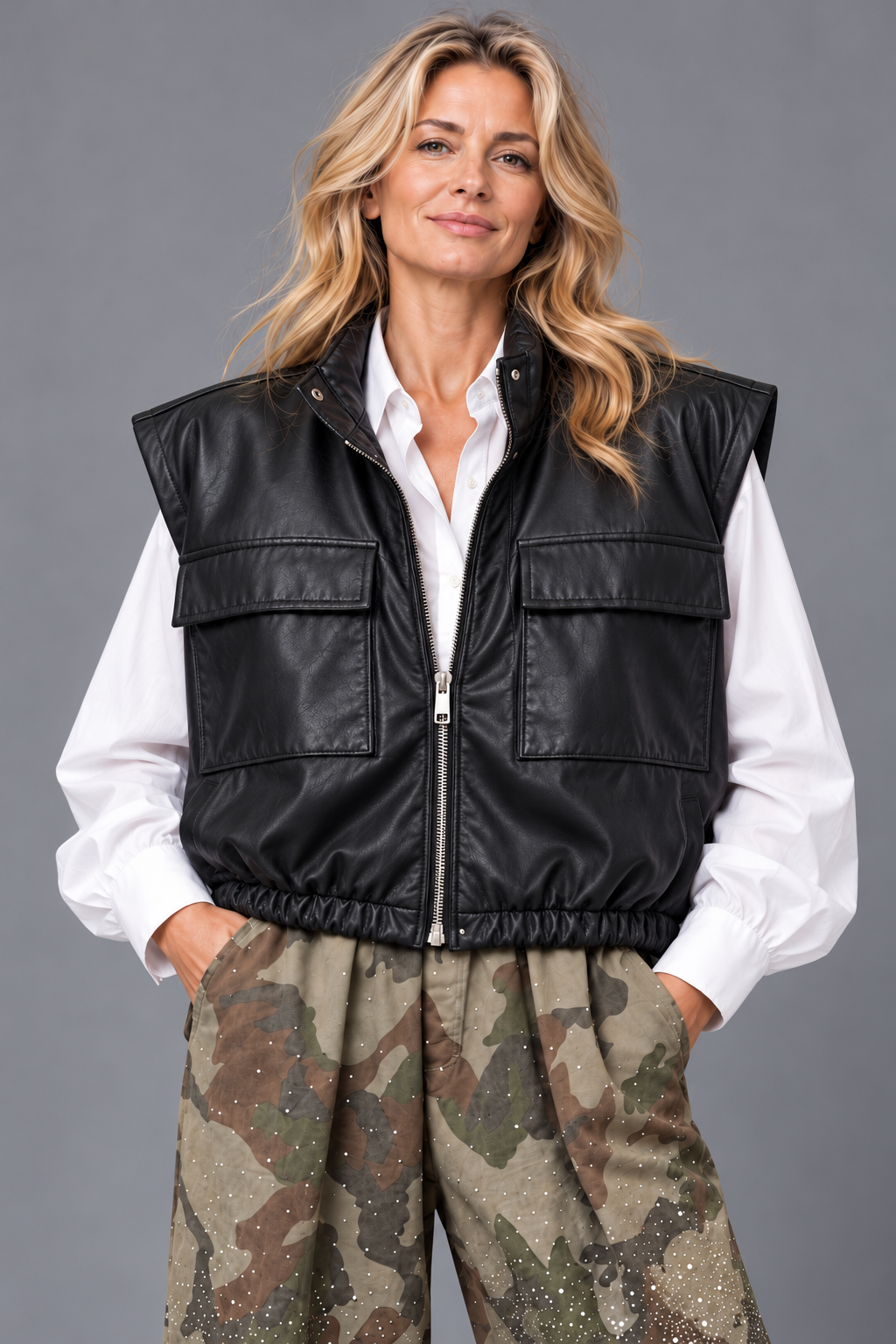 Gilet PU/ Zwart