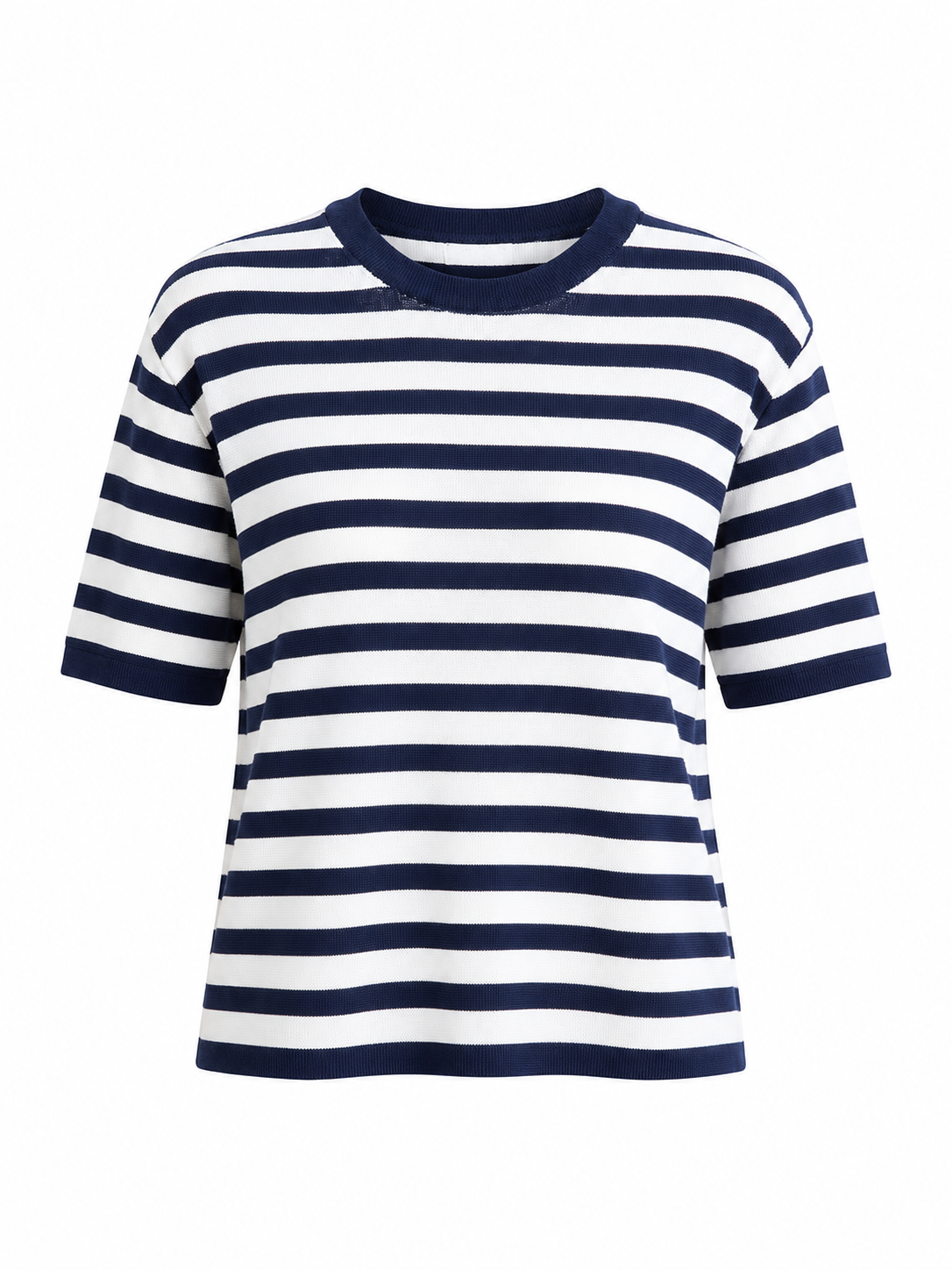 Shirt Marine/ blauw-wit
