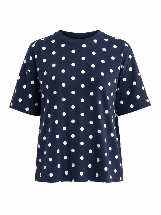 Shirt Dot/ blauw-wit