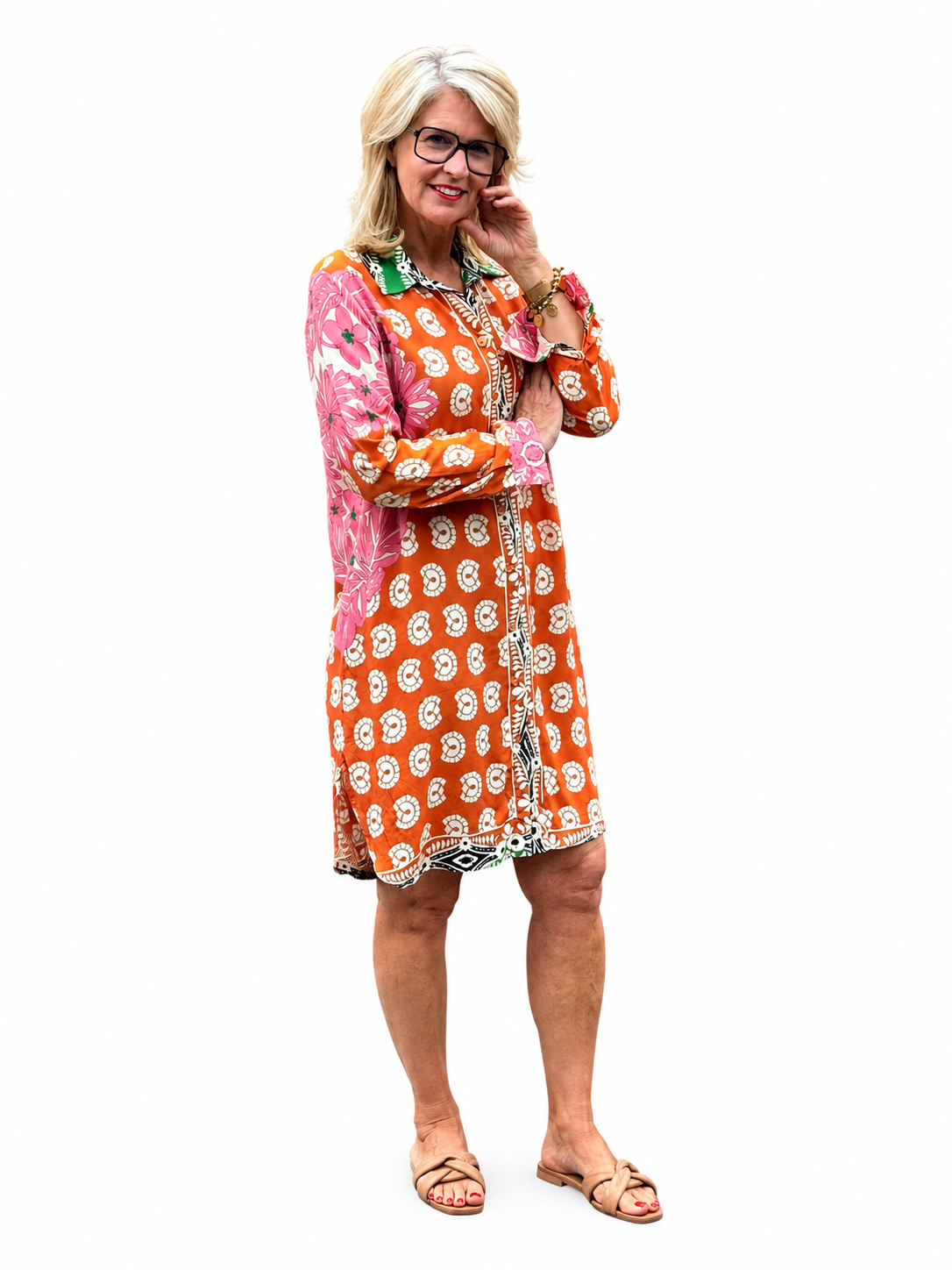 Jurk Coral/ midi