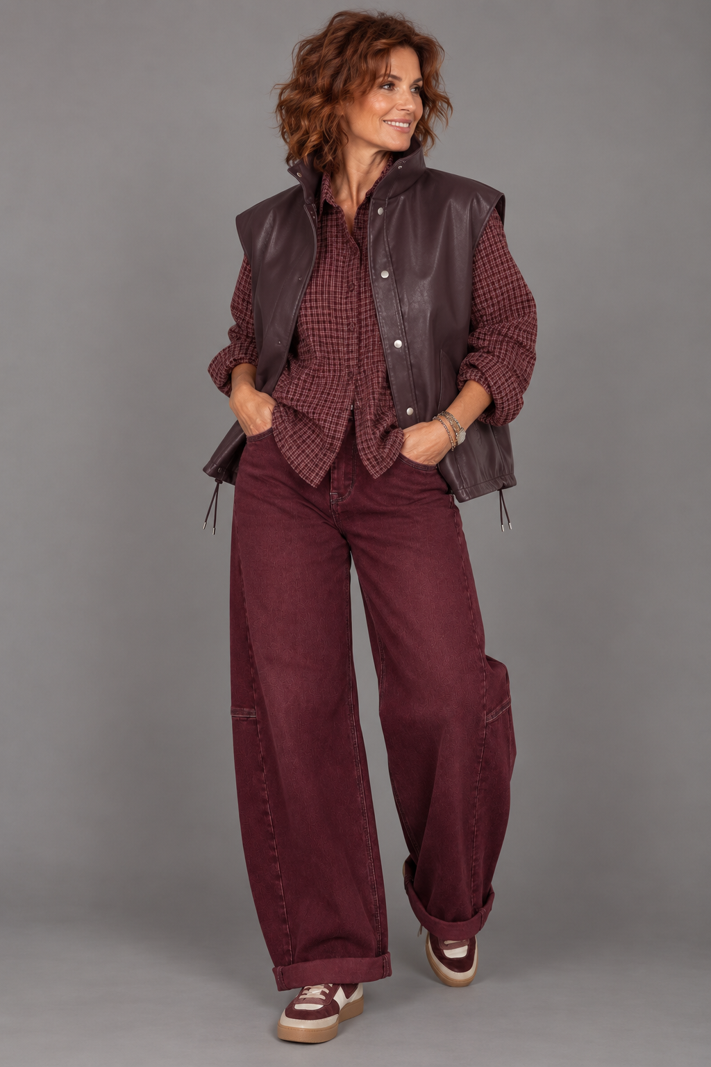 Gilet Urban PU/ Bordeaux