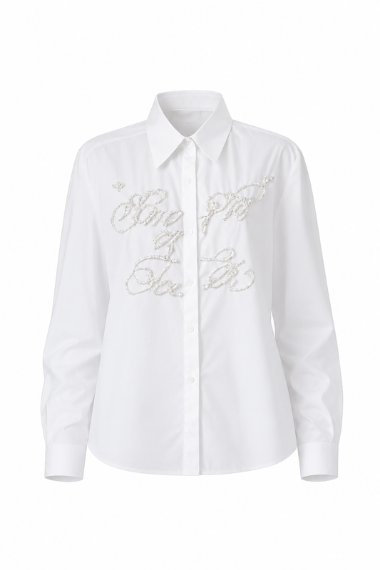 Blouse Pearl/ wit