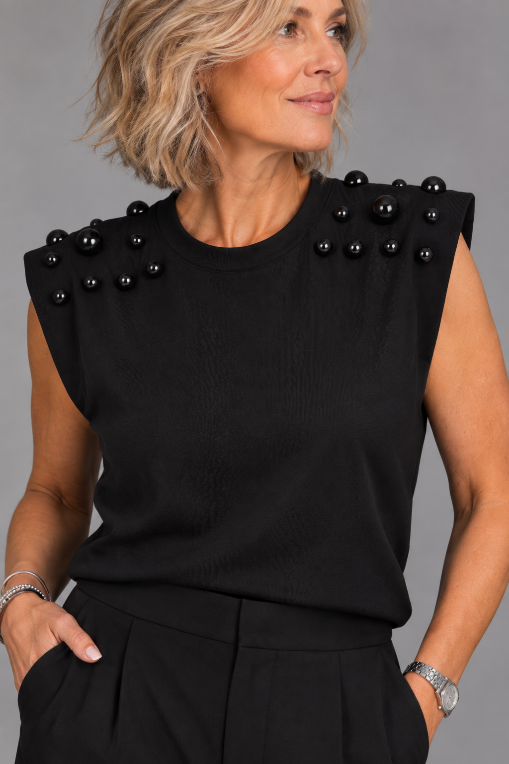 Top Studs/ zwart