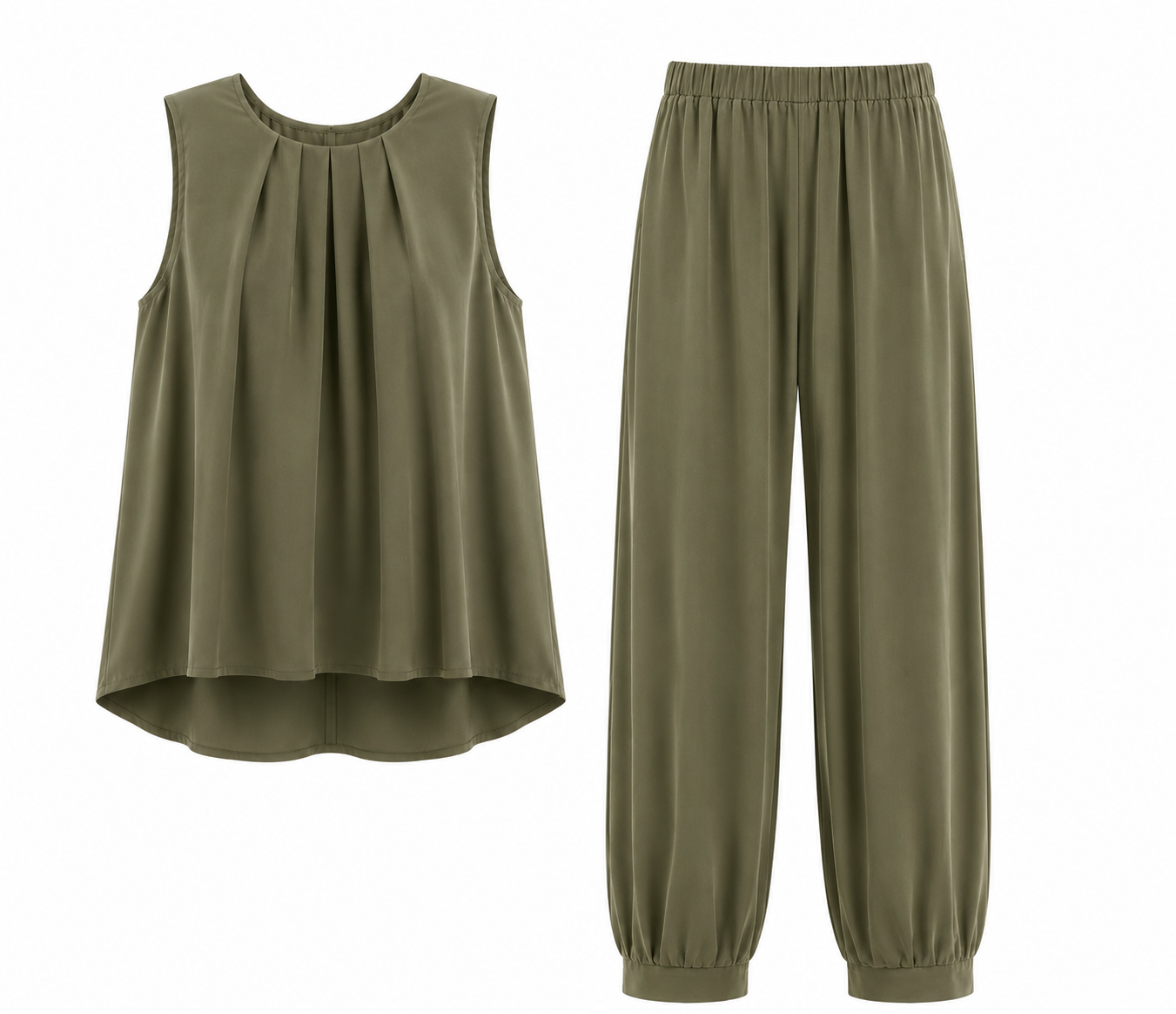 2-delig set Milaan/ Olive