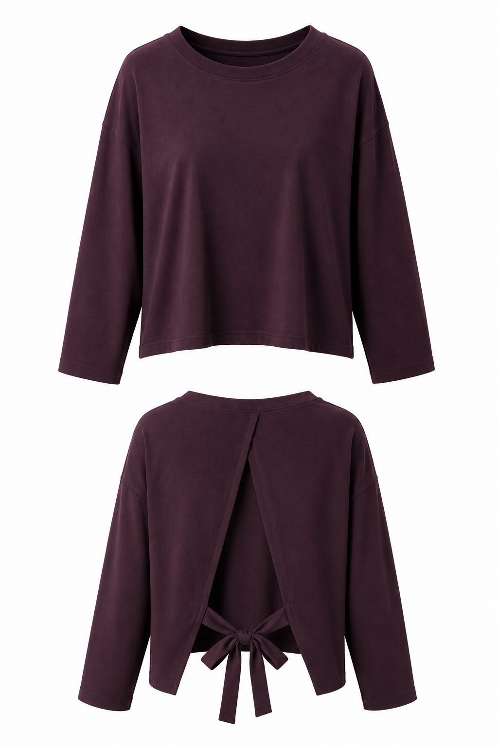 Shirt Ribbon/ aubergine