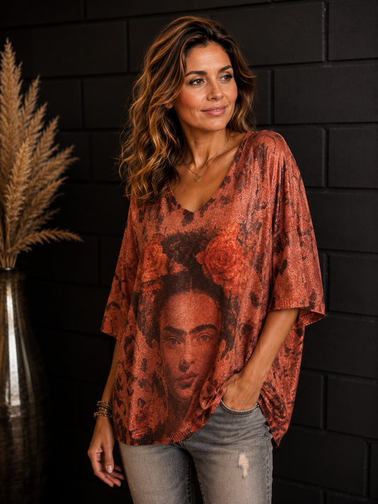 Shirt Frida/ Bordeaux rood