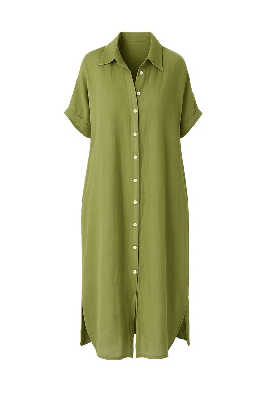 Jurk Debbie/ Linnen groen