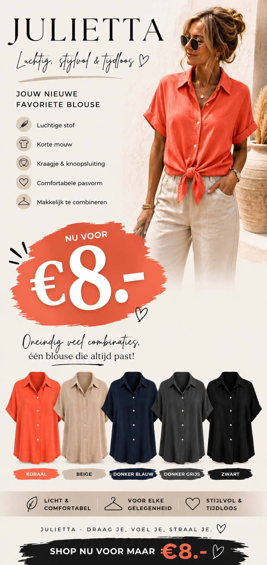 Blouse Eef/ beige